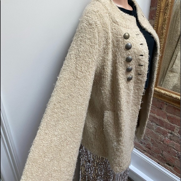 FREE PEOPLE| double breasted wool coat | L - Picture 9 of 12